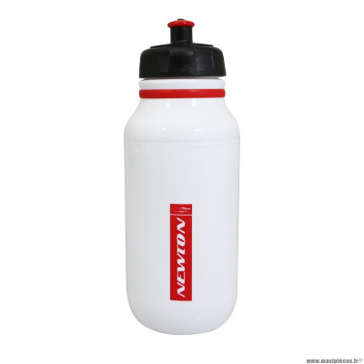 Bidon vissable 600ml marque newton two blanc déco rouge