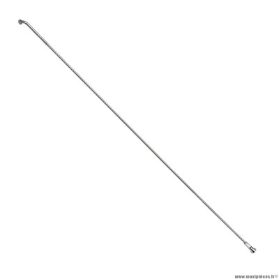 Rayon de vélo en inox couleur argent e-bike 2.3mm taille L 294mm sapim tête coudée avec écrous