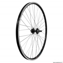 Roue vélo VTT 29 pouces arrière couleur noir pour v-brake et disc moyeu Roue vélo libre pour disc 6 trous (jante double paroi avec oeillets-rayonnage inox)