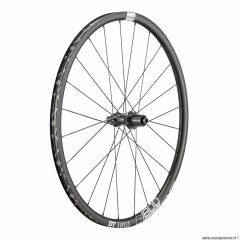 Roue vélo route 700 g1800-25 gravel spline disc centerlock axe 12-142mm arrière cassette shimano 11-10 vitesses couleur noir (hauteur jante 25mm) marque DT Swiss