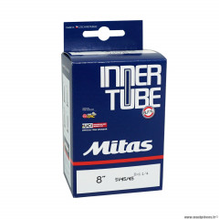 Chambre à air poussette 8x1.1-4 valve standard 45 degrés marque Mitas