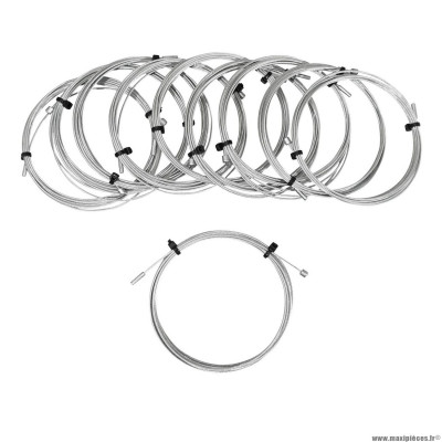 Cable de dérailleur pour shimano et adaptable 1,2mm 2,10m (sachet de 10 câbles)