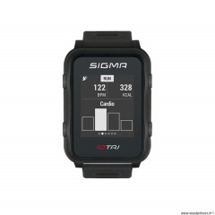 Montre gps cardio id tri couleur noir cardio au poignet - mode compétition et entrainement marque Sigma