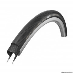 Pneu vélo route 700x25 marque Schwalbe lugano2 endurance couleur noir (renfort anti-crevaison)
