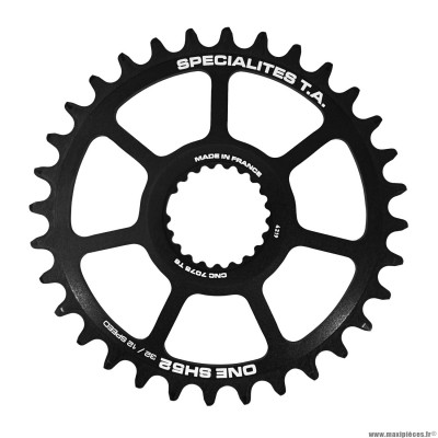 Plateau vélo VTT direct mount 32 dents one sh52 noir mat alu pour shimano xtr m9100 - xt m8100 - slx m7100 - mt900 direct mount 10-11-12 vitesses marque Spécialités TA