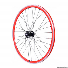 Roue vélo route - fixie - piste 30mm rouge avant