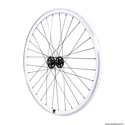 Roue vélo route - fixie - piste 30mm blanc avant
