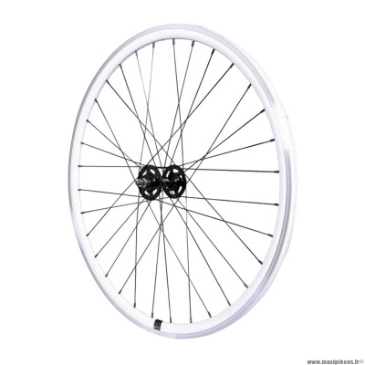 Roue vélo route - fixie - piste 30mm blanc avant