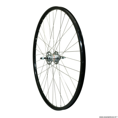 Roue vélo VTC 700x35 arrière er20 aluminium couleur noir double paroi moyeu nexus 3v frein tambour 36 rayons inox (sg-3r40)