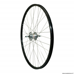 Roue vélo VTC 700x35 arrière er20 aluminium couleur noir double paroi moyeu nexus 3v frein tambour 36 rayons inox (sg-3r40)