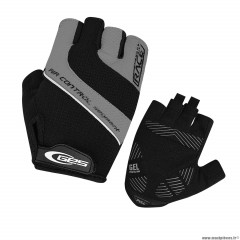 Gants vélo adulte court taille XL marque GES race gel couleur noir-gris