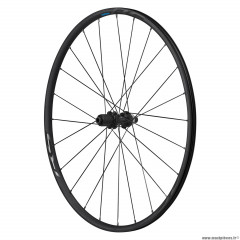 Roue vélo route 700 rs370 disc centerlock axe traversant 12-148mm arrière 11-10 vitesses couleur noir (hauteur jante 23mm) tubeless marque Shimano