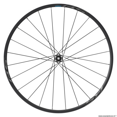 Roue vélo route 700 rs370 disc centerlock axe 12-100mm avant couleur noir (hauteur jante 23mm) tubeless marque Shimano