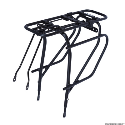 Porte bagage vélo arrière à tringles (365mm) alu noir 28-26 pouces (700C) pour produit mik gamme marque Basil
