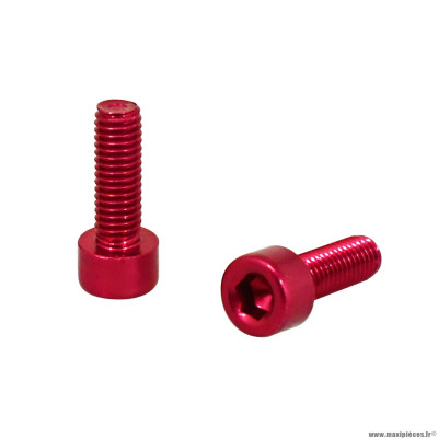 Vis de porte bidon couleur rouge (boite de 2)