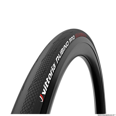 Pneu vélo route 700x28 marque Vittoria rubino pro 4 tubeless ready - poids 310g couleur noir graphene2.0 (tubeless ready)