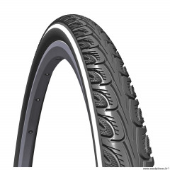 Pneu vélo city 27x1.1-4 marque Mitas hook renfort couleur noir (flanc reflex)