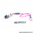 Antivol vélo câble à clé 40cm rose *Prix discount !
