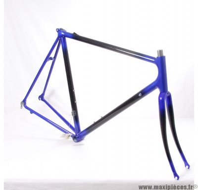 Cadre de vélo homme 59 cm avec fourche bleu-gris *Prix discount !