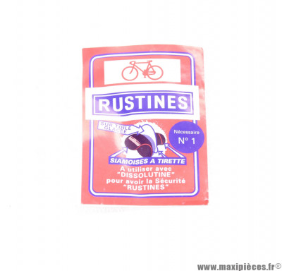 Sachet de 6 rustines siamoises à tirettes noires de marque vintage française Rustines *Déstockage !