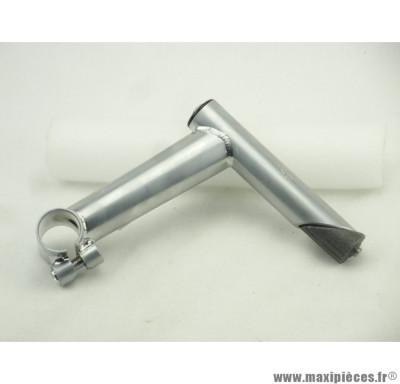 Potence à plongeur 130 mm angle 10deg diam. cintre et pivot 1/25,4mm argent alu *Prix discount !