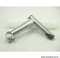 Potence à plongeur 130 mm angle 10° diam. cintre et pivot 1/25,4mm argent alu" *Prix discount !