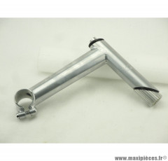 Potence à plongeur 150 mm diam. cintre et pivot 25,4mm/1 angle 10deg argent alu *Prix discount !