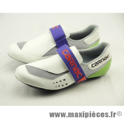 Chaussure route Carnac TBT Carbone blanc/gris taille 39 (paire) *Déstockage !