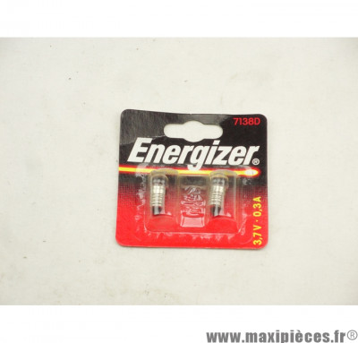 Ampoule Energizer 3,7V - 0,3A - 7138D vendu par deux - Accessoires Vélo Pas Cher *Déstockage !