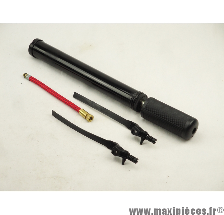 Pompe à main pour tous type de vélo avec raccord flexible et embout Schrader Avec fixation pour cadre * Déstockage !
