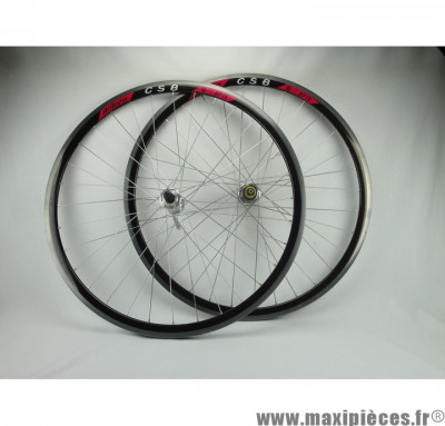 Paire de roues 700C course/route RIGIDA CSB DP18 moyeu alu à blocage cassette 8/9/10 vitesses *Déstockage !