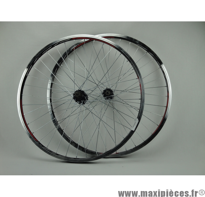 Paire de Roues VTT 24 pouces ATALA Byte Este moyeu aluminium noir roue libre visser 6 vitesses D stockage