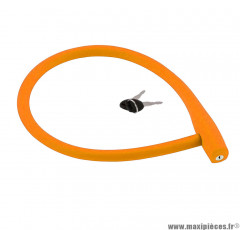 Antivol vélo câble à clé silicone 65cm RMS Silicon Lock orange *Déstockage !