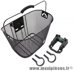 Panier avant acier nid abeille noir fixation rapide clips rpd 25,4/31,8mm 19l (lg35xl25xh25) marque Newton -