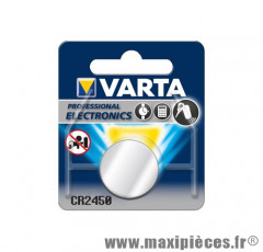 Pile Varta CR2450 lithium 3V type bouton (vendue à l'unité) *Déstockage !