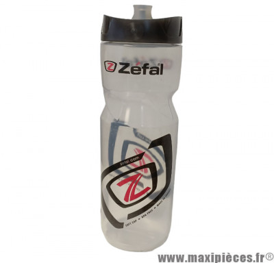 Bidon vélo marque Zéfal translucide couleur gris 800ml *Déstockage !