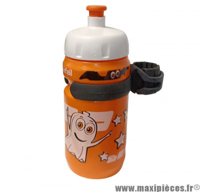 Bidon Enfant + Fixation ZEFAL LITTLE Z Halloween orange / blanc 350ml *Déstockage !