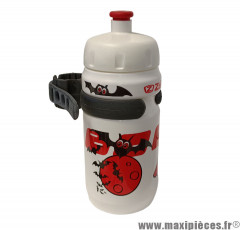 Bidon Enfant + Fixation ZEFAL LITTLE Z Halloween blanc / rouge 350ml *Déstockage !