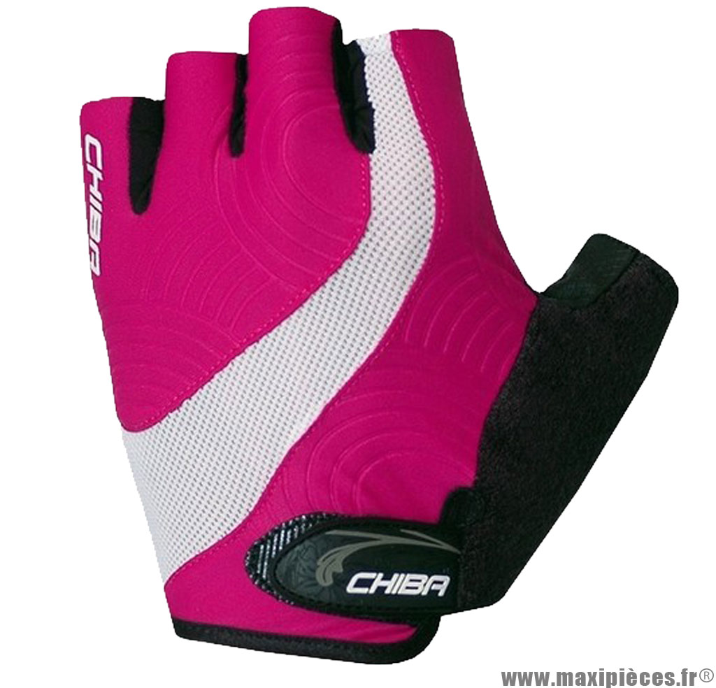 Gants v lo VTT femme M CHIBA Lady Pro Tour rose et noir D stockage