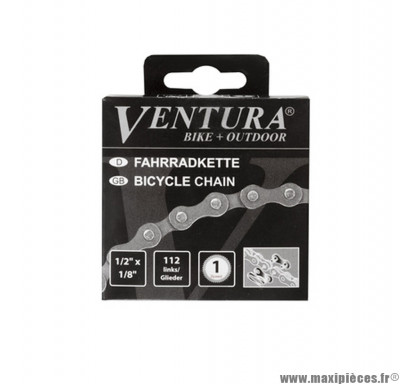 Chaine vélo Ventura monovitesse 112 maillons vélo enfant/Single Speed *Déstockage !