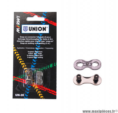 Attache rapide Marwi Union UN-20 chaine 9 vit. Snap On (x2) *Déstockage !