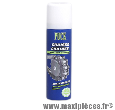 Graisse pour chaines vélos biodégradable PUCK aérosol 75 ml *Prix discount !