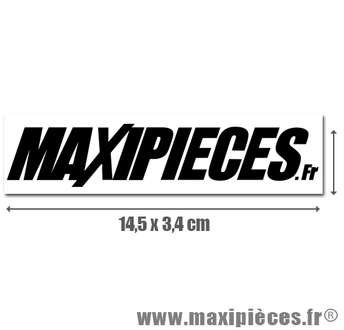Autocollant Maxipièces noir grand format (14,5 x 3,4cm) à l'unité