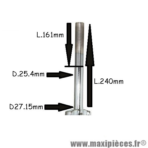 Fourche suspendue vtt 24 pouces fileté (22-25.4mm) Grise - Maxi pièces vélo