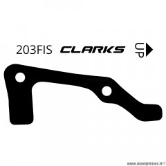 Adaptateur de disque de frein avant VTT Clarks 203FIS couleur noir *Prix discount !