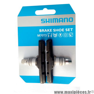 Patins de frein Shimano BR-M530 70T3 (Y8BM9810A) système v-brake LX Deore (Paire) * Déstockage !