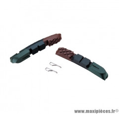 Patins de frein Baradine MTB-955VCR V-Brake noir marron vert (x2) *Prix discount !