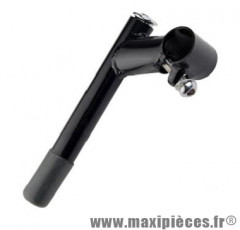 Potence VTT noire à plongeur long. 60 mm angle 20deg diam.cintre 25,4mm pivot 22,2mm