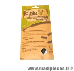 Kit gaine de frein Kble Transfil course compatible Shimano (gaine noire/câble)