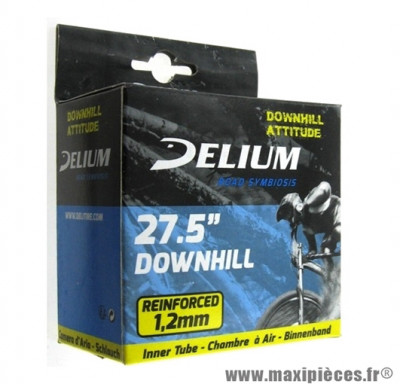 Chambre à air renforcée Delium Downhill Attitude 27,5x2x10 à 2,50 valve Schrader 34mm 320g *Déstockage !